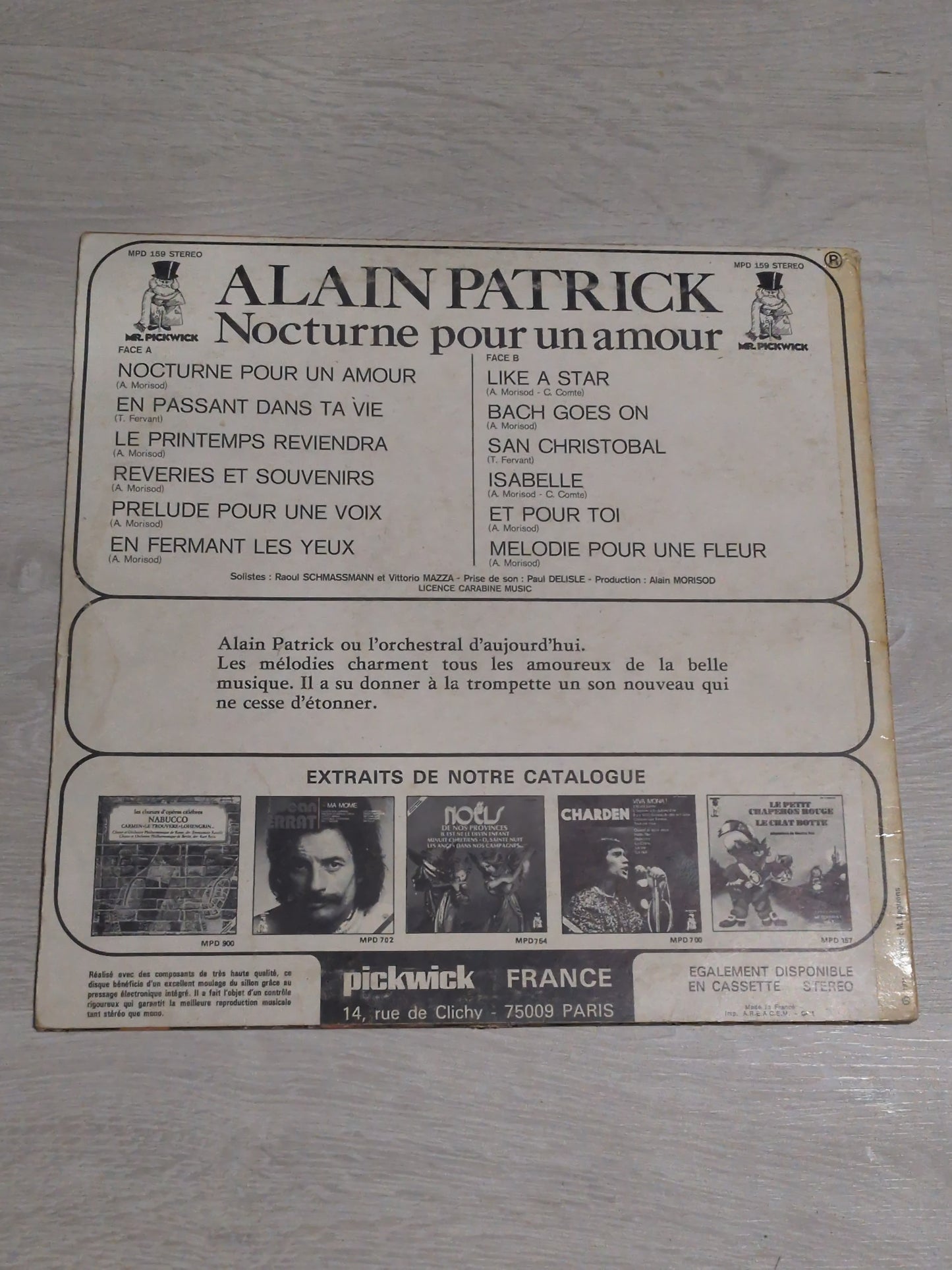 Alain Patrick - Nocturne pour un amour